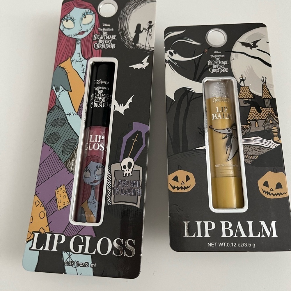 Disney Nightmare Before Christmas Lip Gloss and Balm Duo - Purple and Gold - Picture 3 of 3